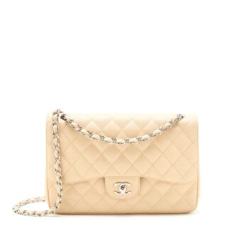 Chanel Classic Jumbo double flap Bag caviar beige SHW