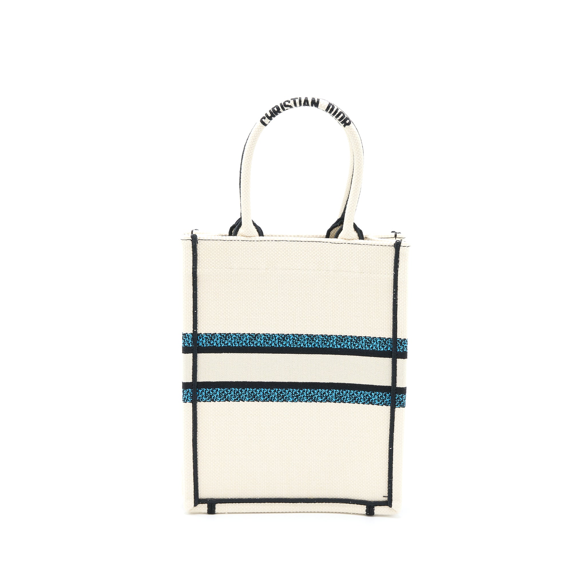 Dior Vertical Book Tote Lucky Star Embroidery White/Multicolour - Image 2
