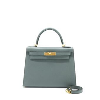 Hermes Kelly 28 Epsom Vert Amande GHW Stamp Z