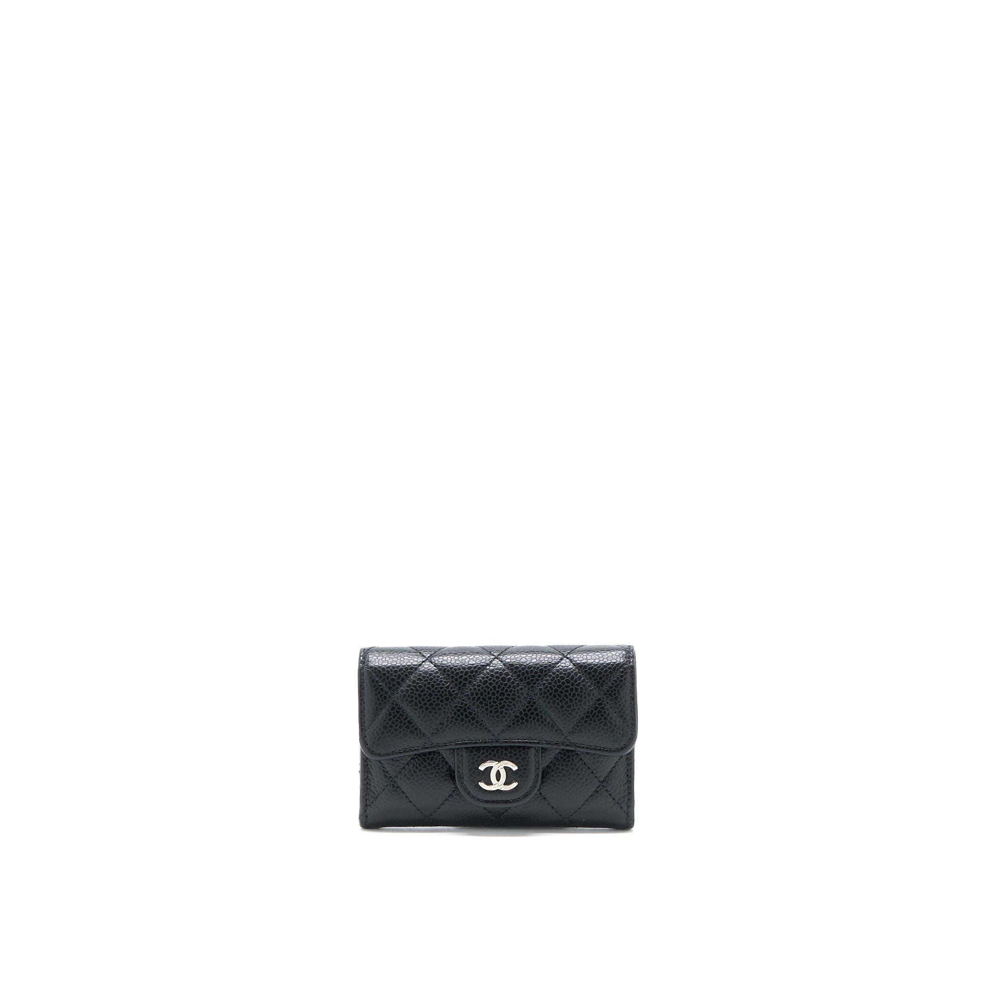 Chanel Classic Flap Card Holder Caviar Black SHW