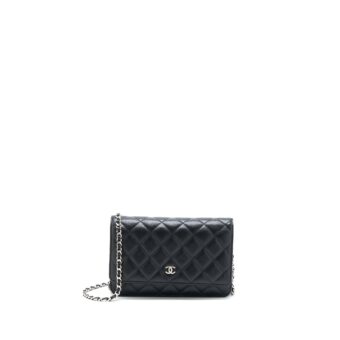 Chanel Classic Wallet on Chain Caviar Black SHW (Microchip)