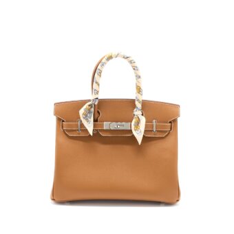Hermes Birkin 30 Epsom Gold SHW Stamp Z