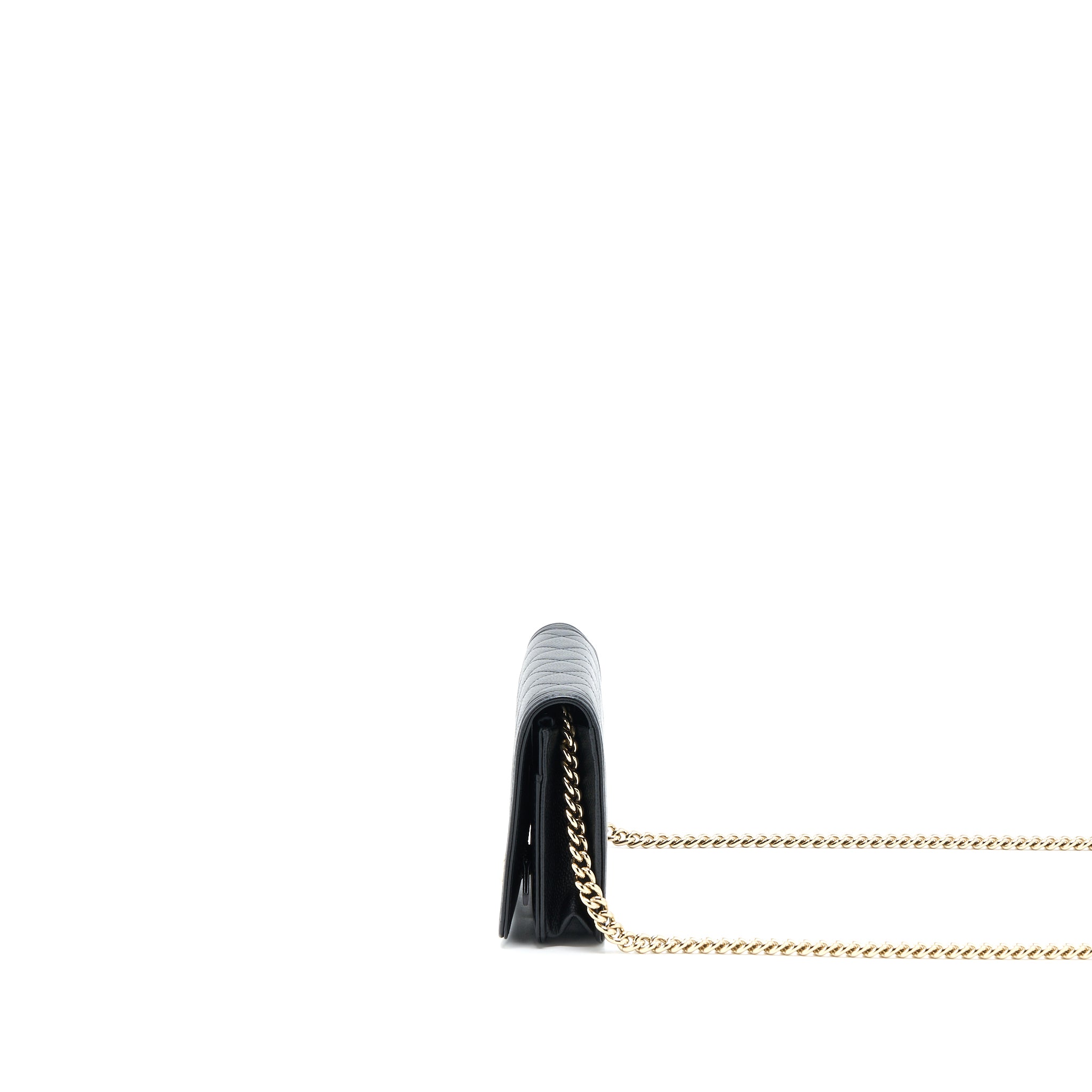 Chanel Boy Wallet On Chain Caviar Black LGHW - Image 3