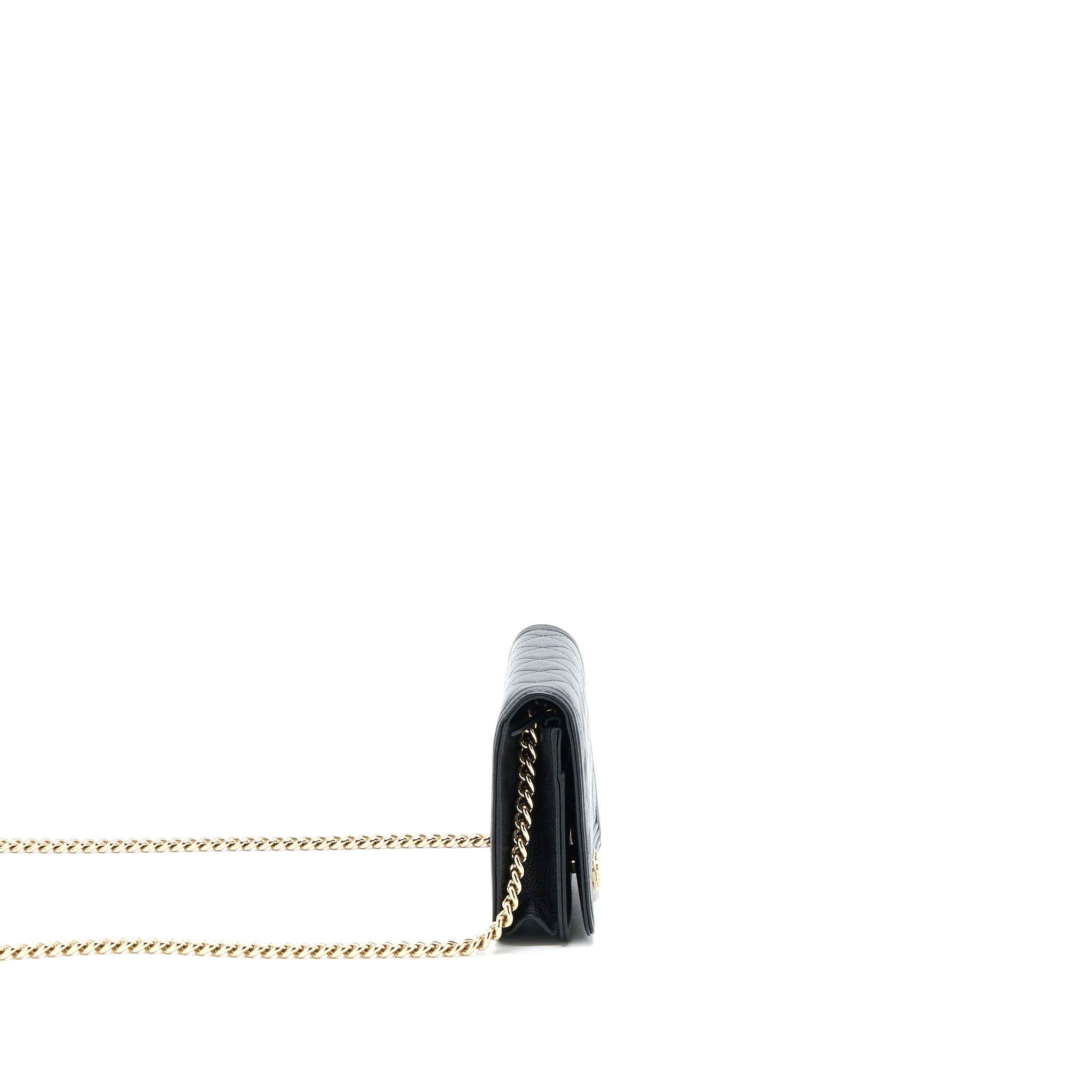 Chanel Boy Wallet On Chain Caviar Black LGHW - Image 4