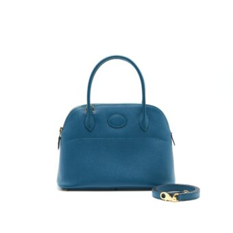 HERMES BOLIDE 27 VERT BOSPHORE EPSOM GHW STAMP Y