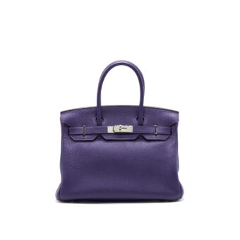 HERMES BIRKIN 30 PURPLE SHW STAMP P