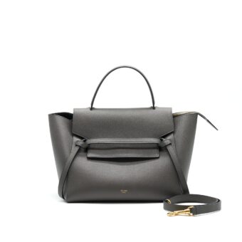 CELINE MINI BELT BAG IN GRAINED CALFSK IN GREY