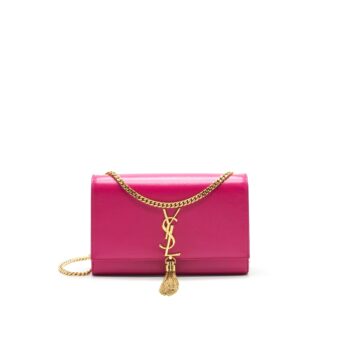 SAINT LAURENT /YSL MEDIUM KATE BAG WITH TASSEL IN HOT PINK