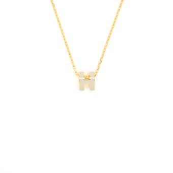 Hermes mini Pop H Pendant Marron Glace GHW