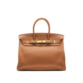HERMES BIRKIN 35 GOLD GHW STAMP P