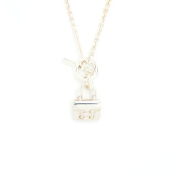 Hermes amulettes constance pendant sterling silver with toggle closure