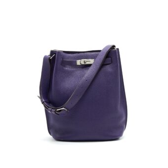 HERMES SO KELLY 22 PURPLE SHW STAMP N