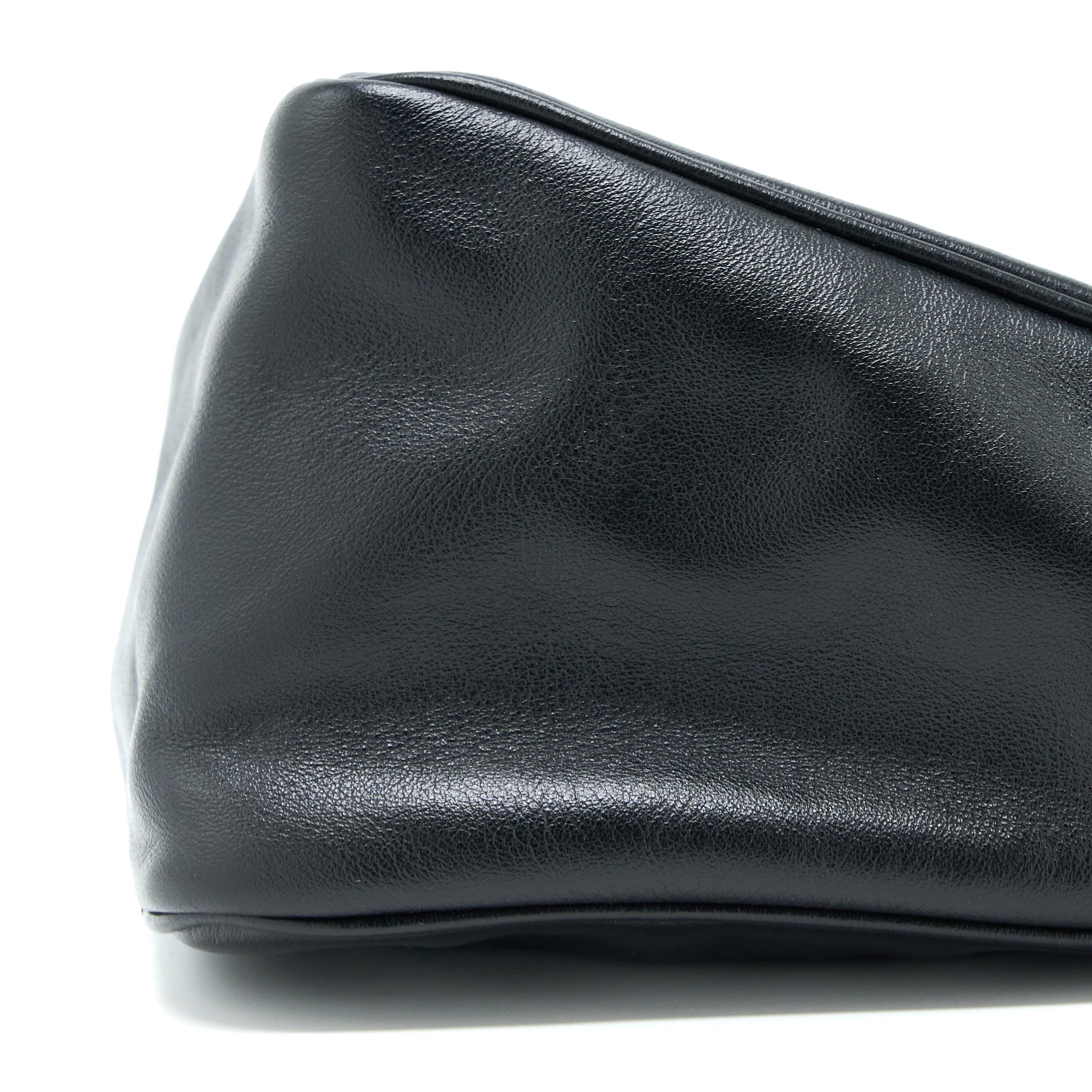 Prada Triangle Leather Shoulder Bag Black SHW - Image 11