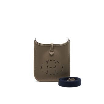 Hermes Mini Evelyne Etoupe SHW Stamp Z