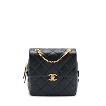 Chanel 22P Flap Backpack Caviar Black GHW (Microchip)