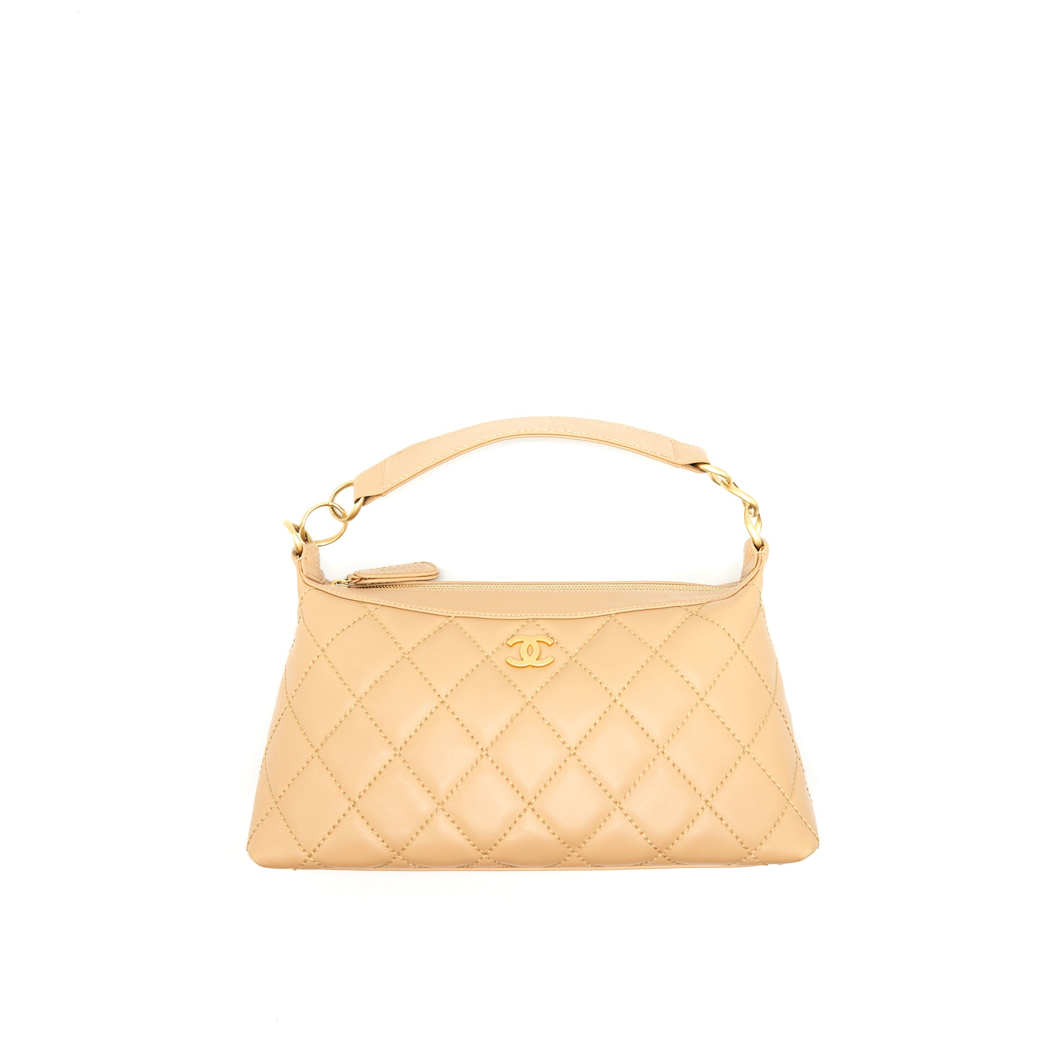 Chanel vintage Quilted beige Shoulder Bag