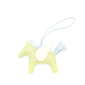 Hermes Rodeo Pegase MM Jaune Bourgeon/ Blue Brume/ Nata