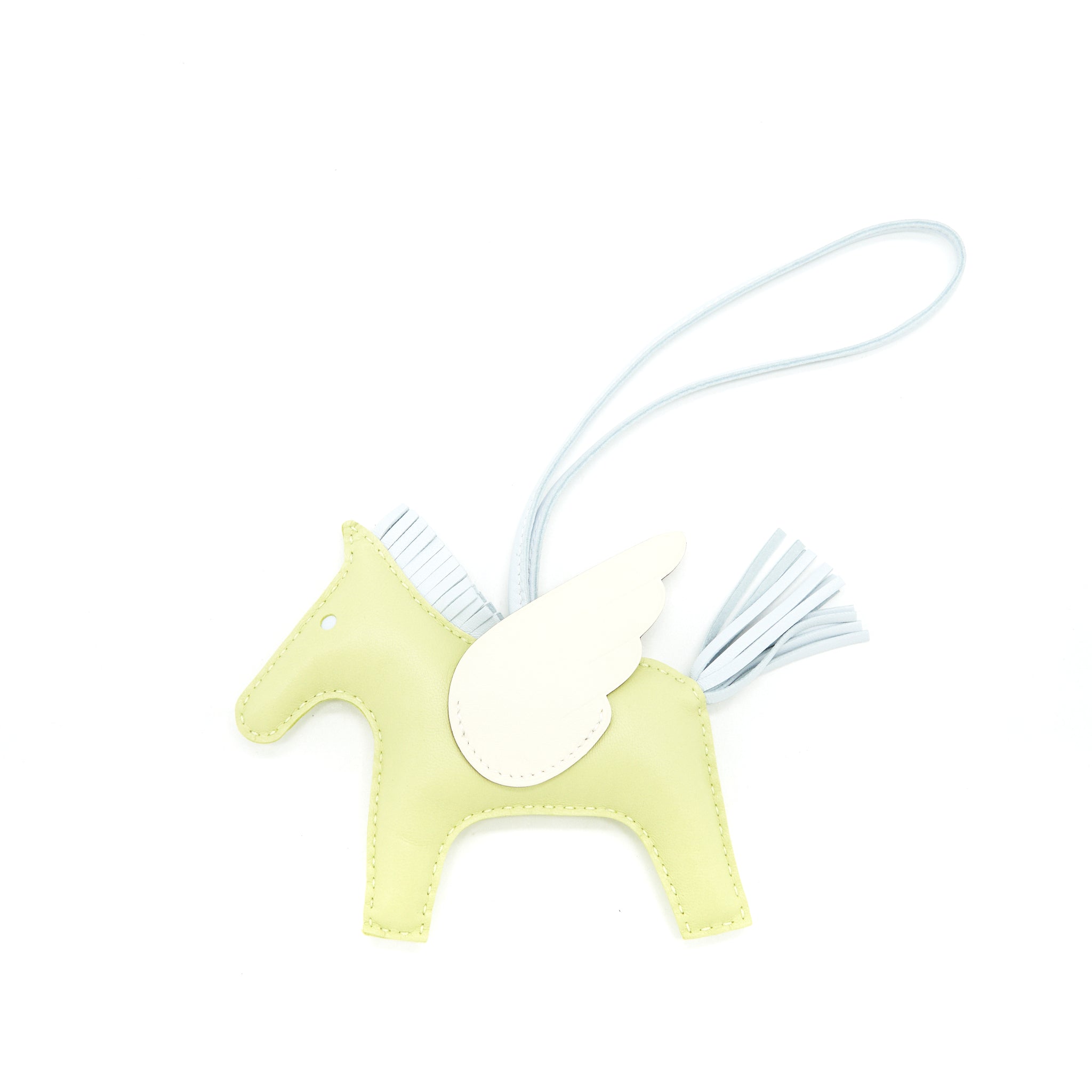 Hermes Rodeo Pegase MM Jaune Bourgeon/ Blue Brume/ Nata