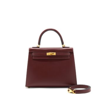 Hermes Kelly 25 Special Order Sombrero Rouge H brushed GHW stamp Y