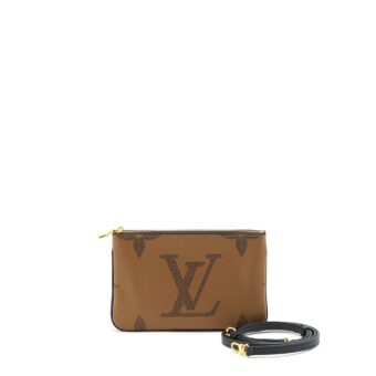 Louis Vuitton Double Zip Pochette Monogram GHW