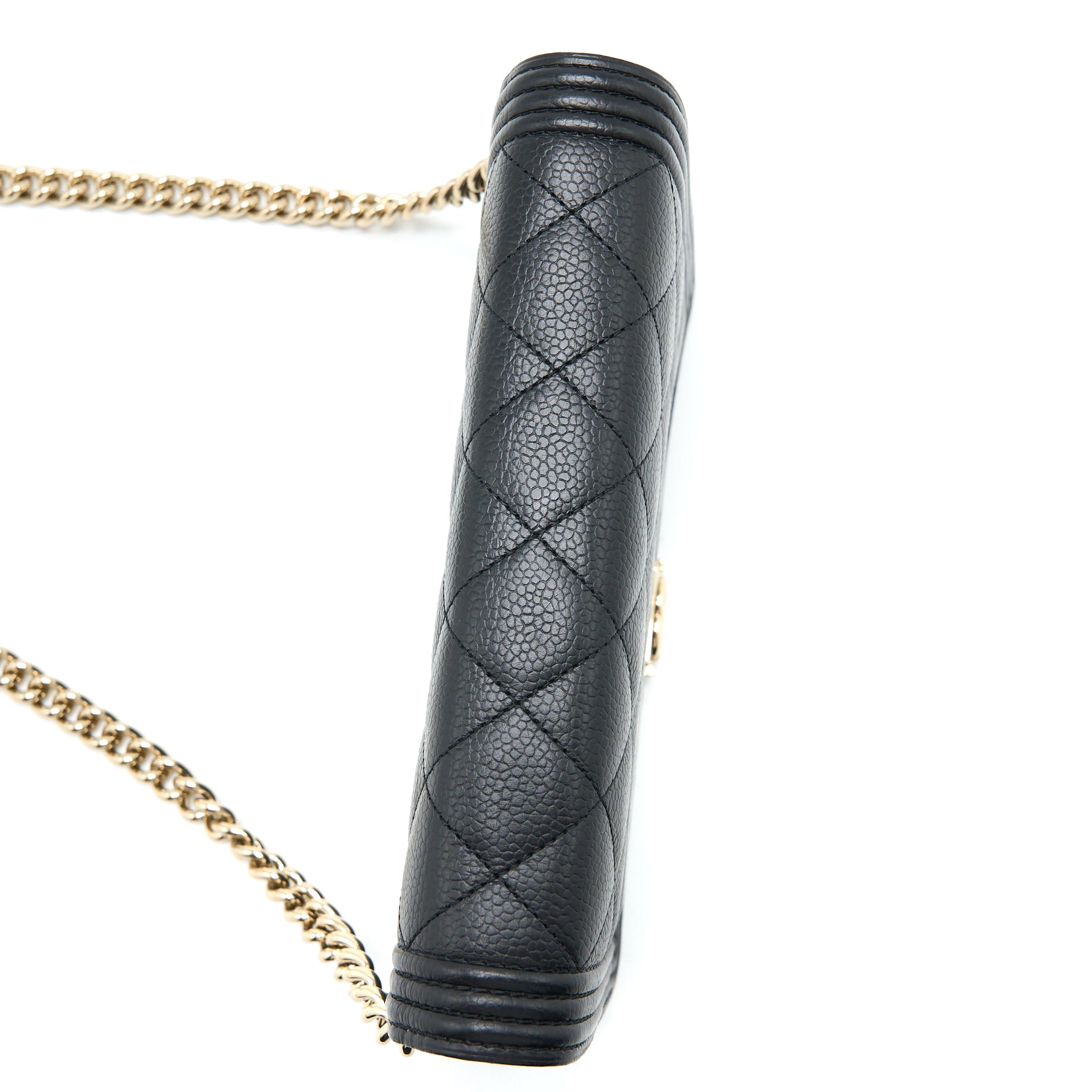 Chanel Boy Wallet On Chain Caviar Black LGHW - Image 7