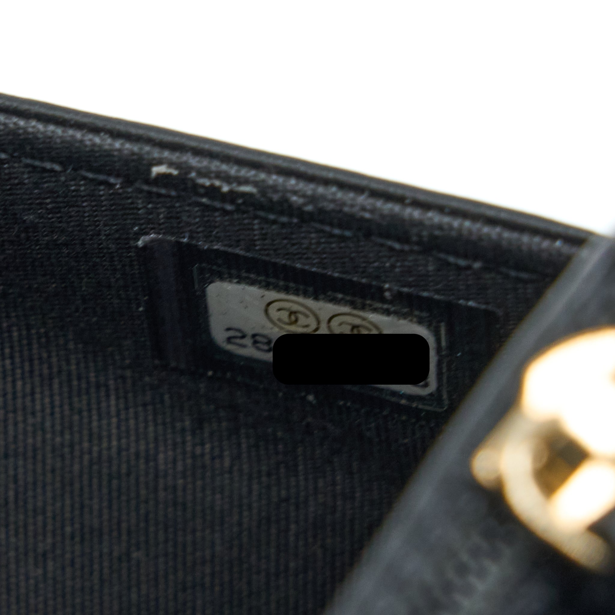 Chanel Boy Wallet On Chain Caviar Black LGHW - Image 12