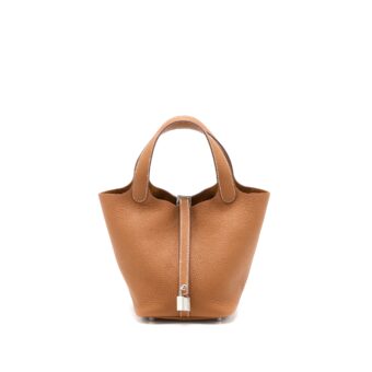 Hermes Picotin 18 Lock Bag Clemence Gold SHW Stamp Z