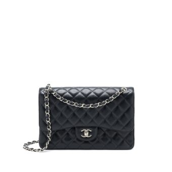 Chanel Classic Jumbo Double Flap Bag Caviar Black SHW