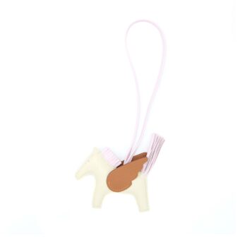 Hermes Rodeo Pegase PM Bag Charm Craie/Mauve, Pale/Gold