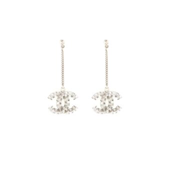 Chanel Crystal Drop Earrings SHW