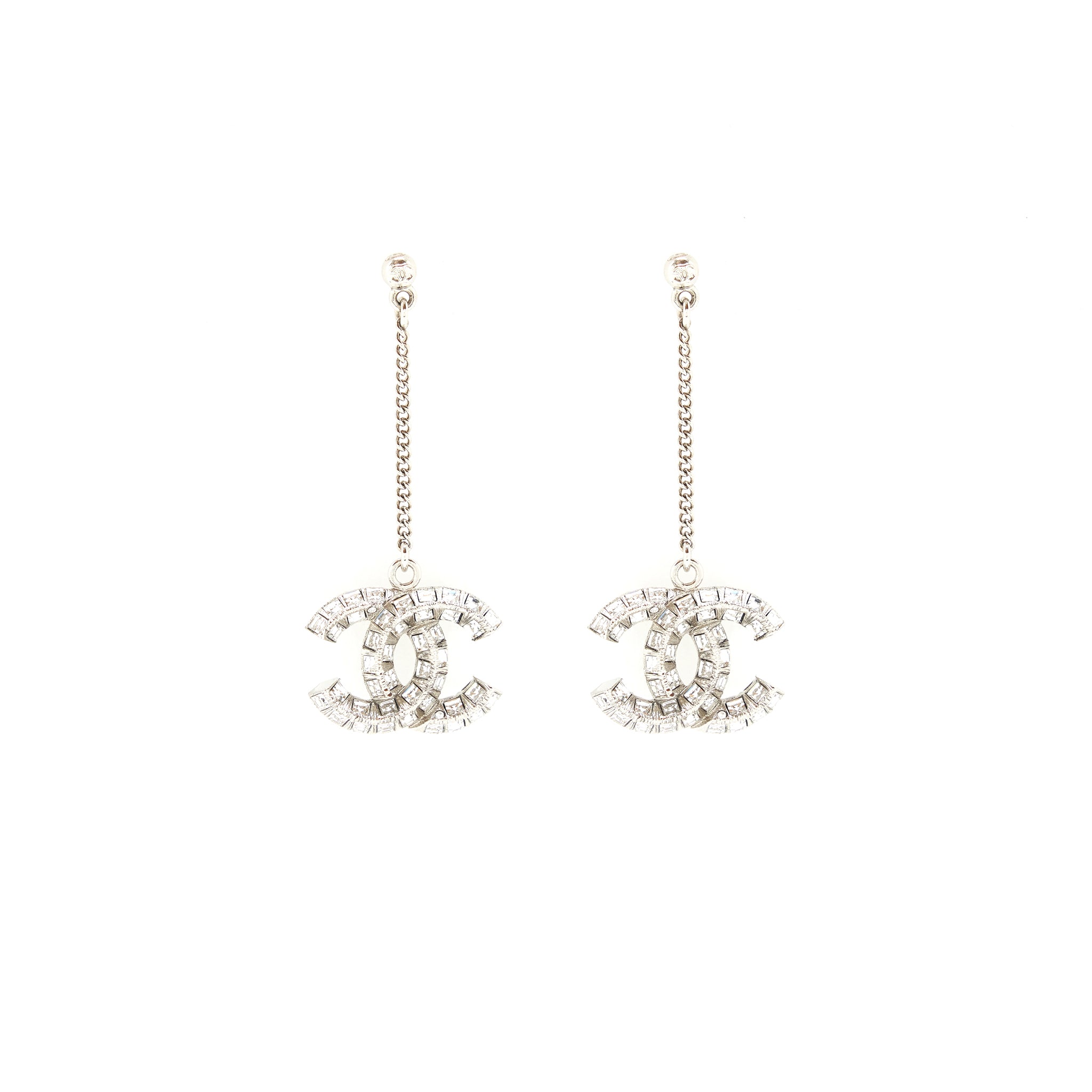Chanel Crystal Drop Earrings SHW