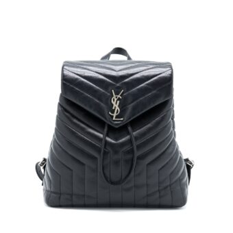 Saint Laurent/YSL Lou Lou Backpack Black SHW