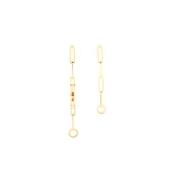Hermes Kelly Chain Earrings Very Small Model Yellow Gold