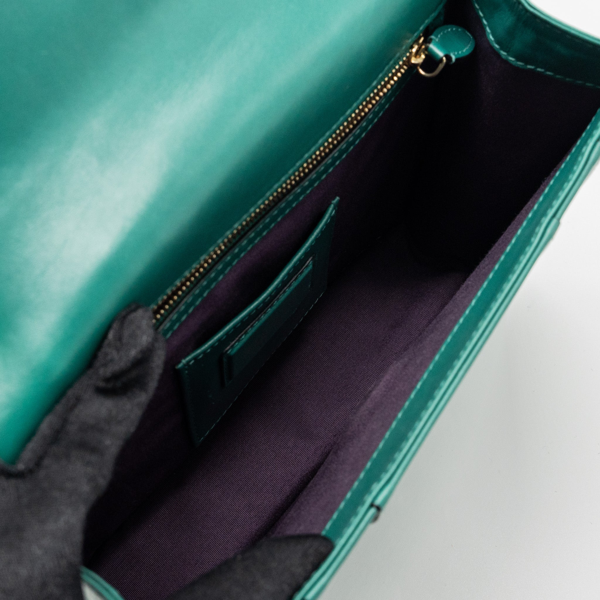 Bvlgari Serpenti Forever Chain Bag Calfskin Green LGHW - Image 7