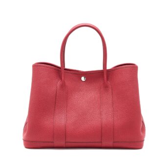 Hermes Garden Party 36 Dark Red SHW Stamp T