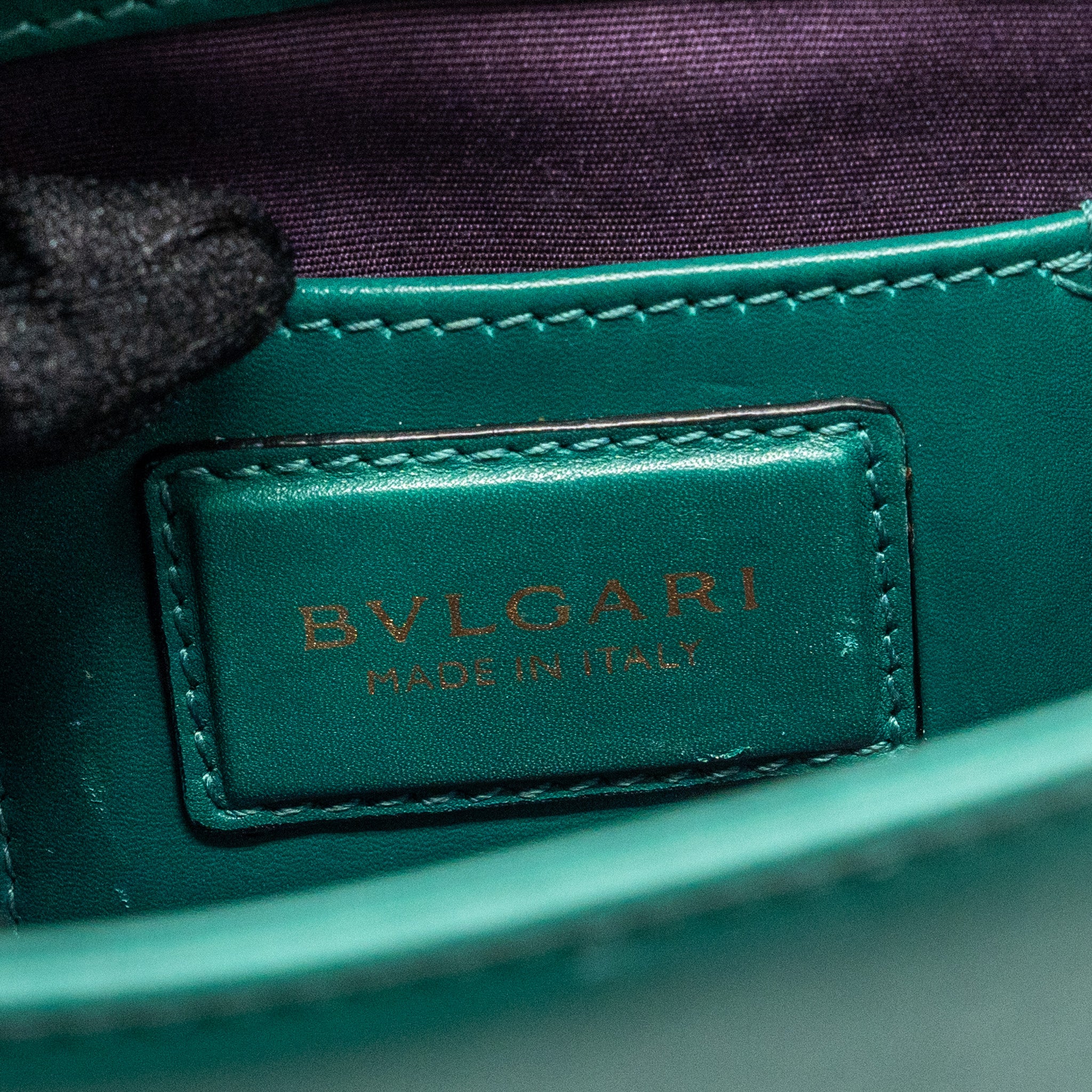 Bvlgari Serpenti Forever Chain Bag Calfskin Green LGHW - Image 17