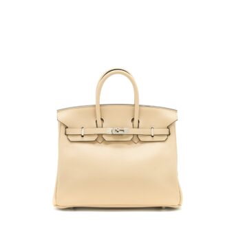 Hermes Birkin 25 Swift Leather Trench SHW stamp A