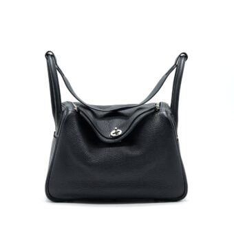 HERMES LINDY 30 BLACK SHW STAMP X