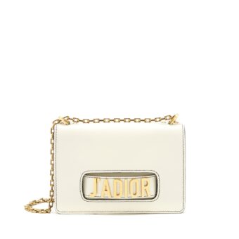 Dior J'adior Flap Bag Chain Bag Clutch White GHW