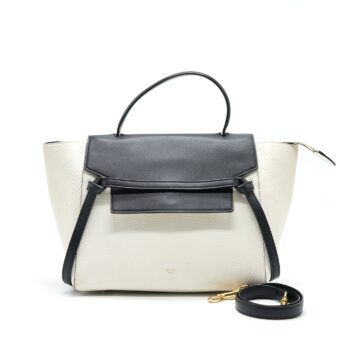 CELINE MINI BELT BAG IN WHITE & BLACK