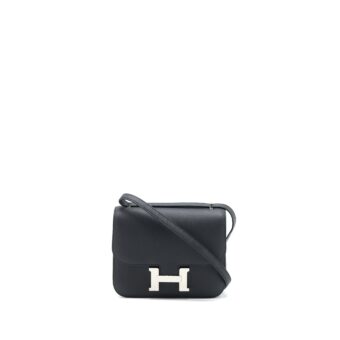 Hermes Mini Constance Epsom Black SHW Stamp U