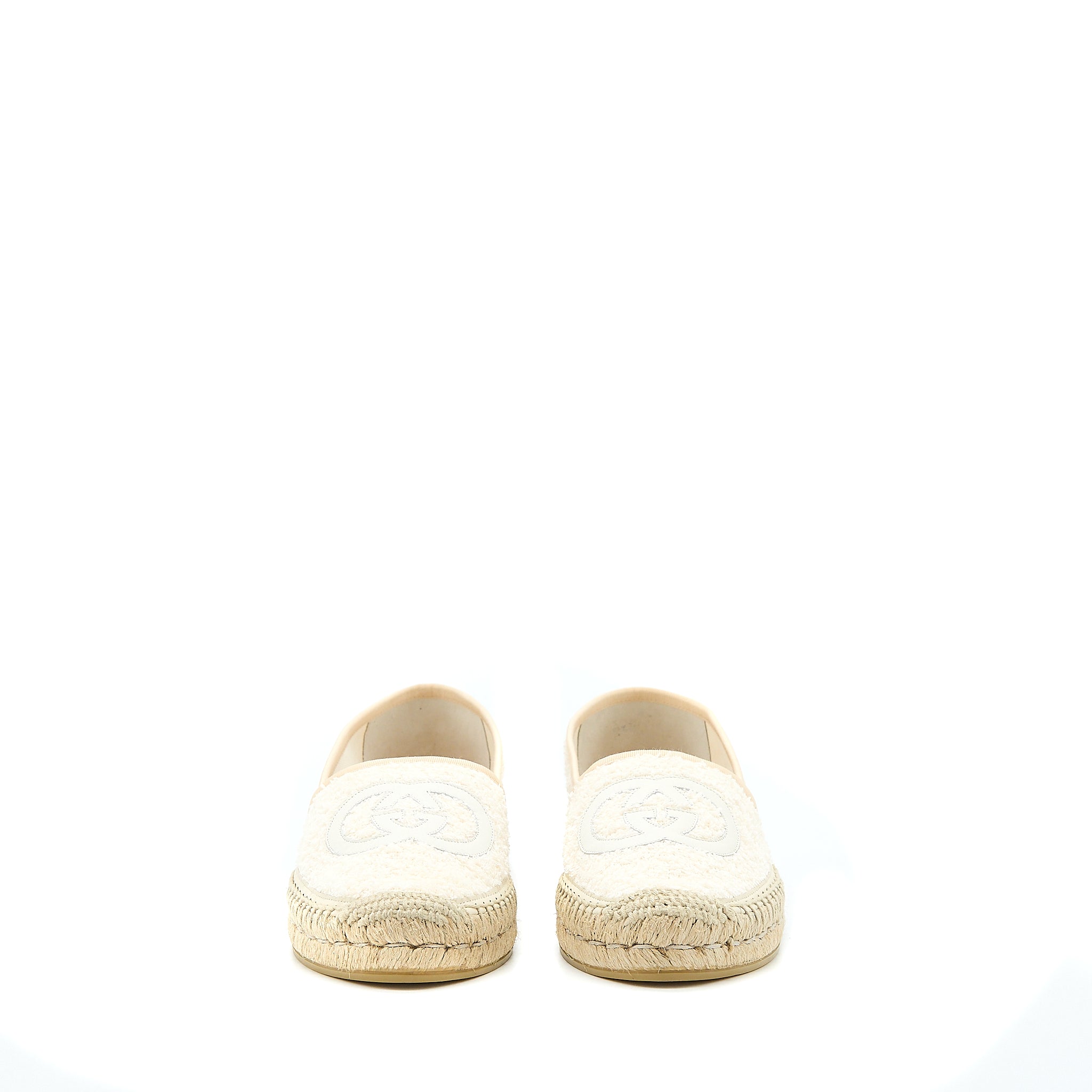 Gucci Size 37.5 Espadrilles Cotton / Tweed White - Image 3
