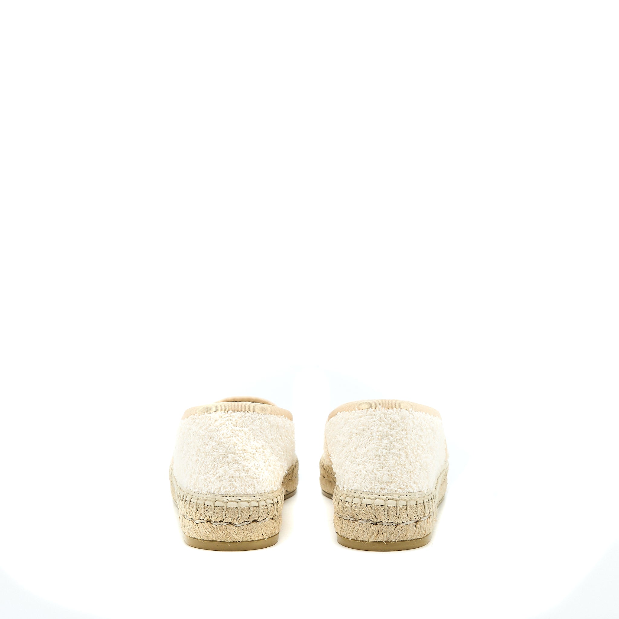 Gucci Size 37.5 Espadrilles Cotton / Tweed White - Image 4