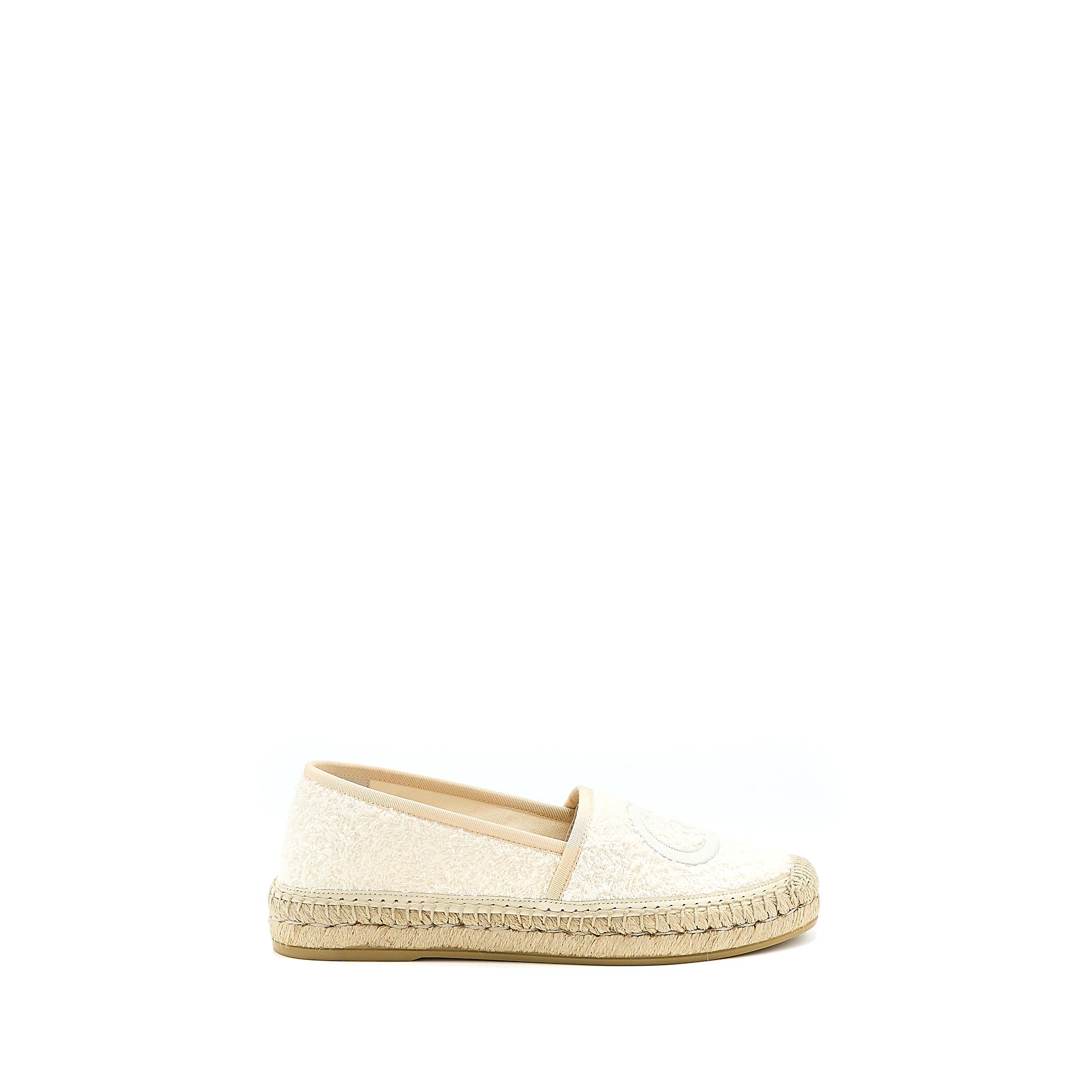 Gucci Size 37.5 Espadrilles Cotton / Tweed White - Image 5