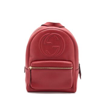 Gucci Soho Chain Backpack Red GHW