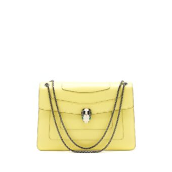Bvlgari Serpenti Flap Shoulder Bag Yellow