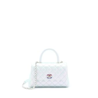 Chanel Small Coco Handle ombré Iridescent light Blue Multicolour Hardware (Microchip)