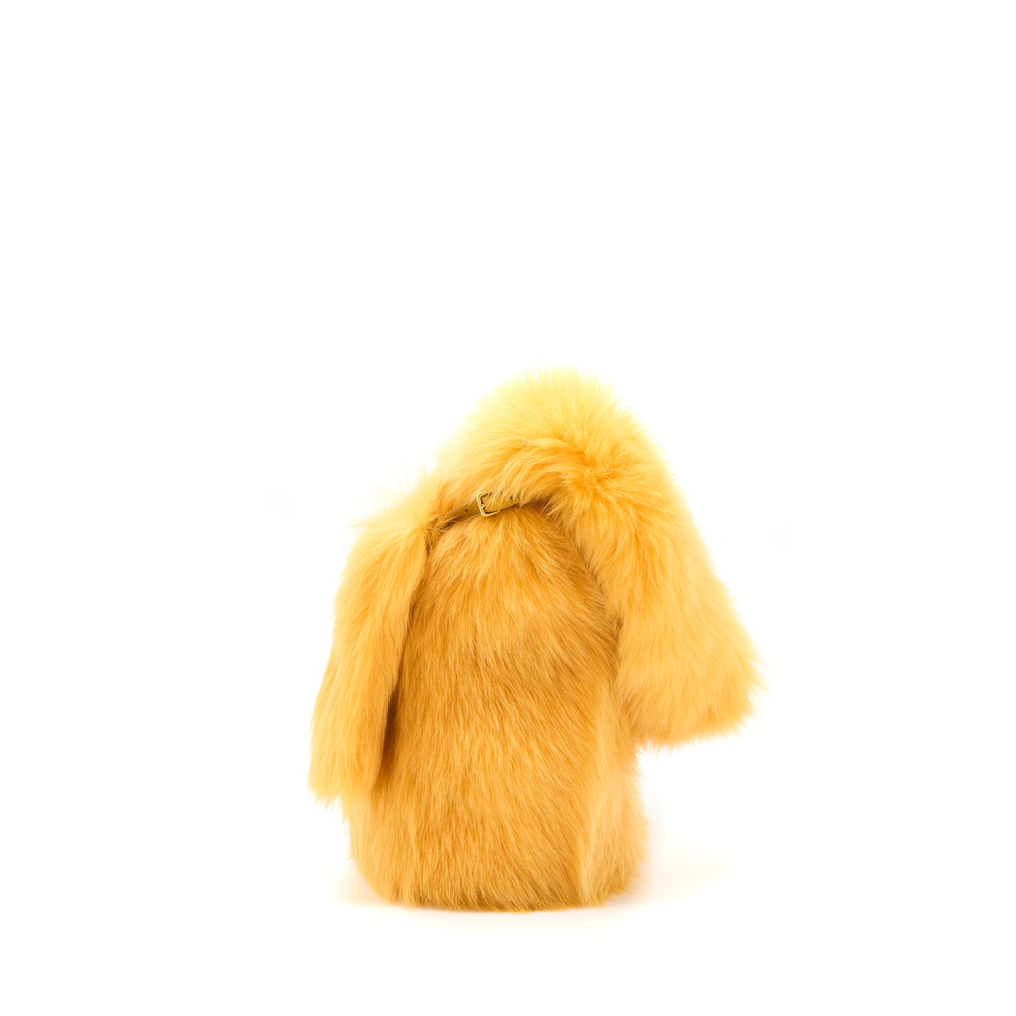 Miumiu Shearling Shoulder Bag Suede Lining Yellow GHW - Image 3