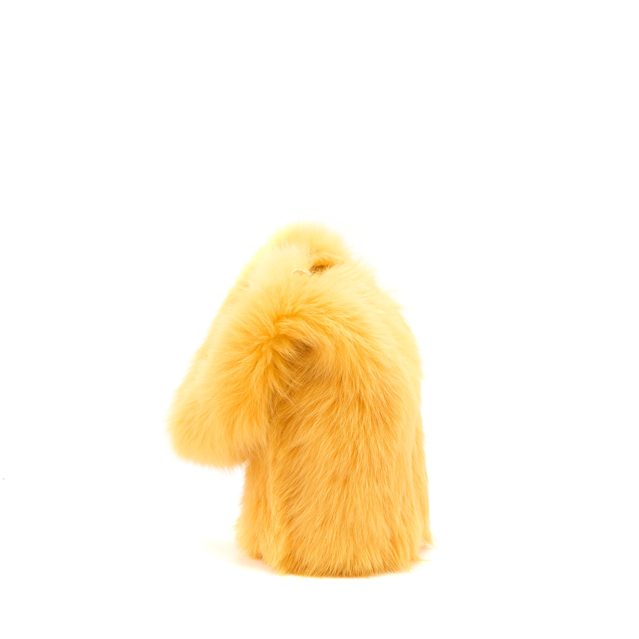 Miumiu Shearling Shoulder Bag Suede Lining Yellow GHW - Image 4