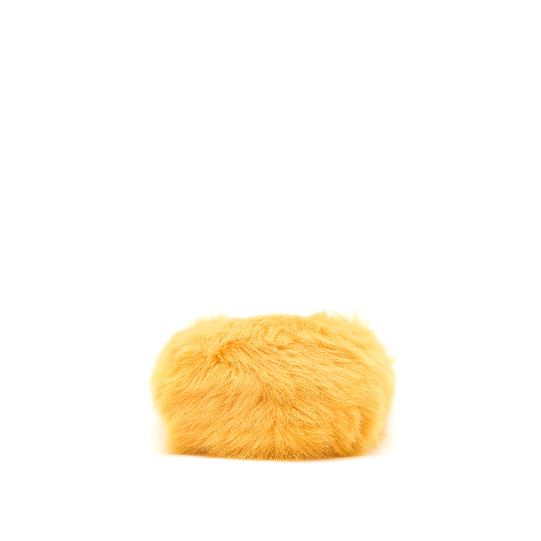 Miumiu Shearling Shoulder Bag Suede Lining Yellow GHW - Image 5